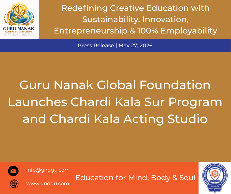 Guru Nanak Global Foundation Launches Chardi Kala Sur Program and Chardi Kala Acting Studio