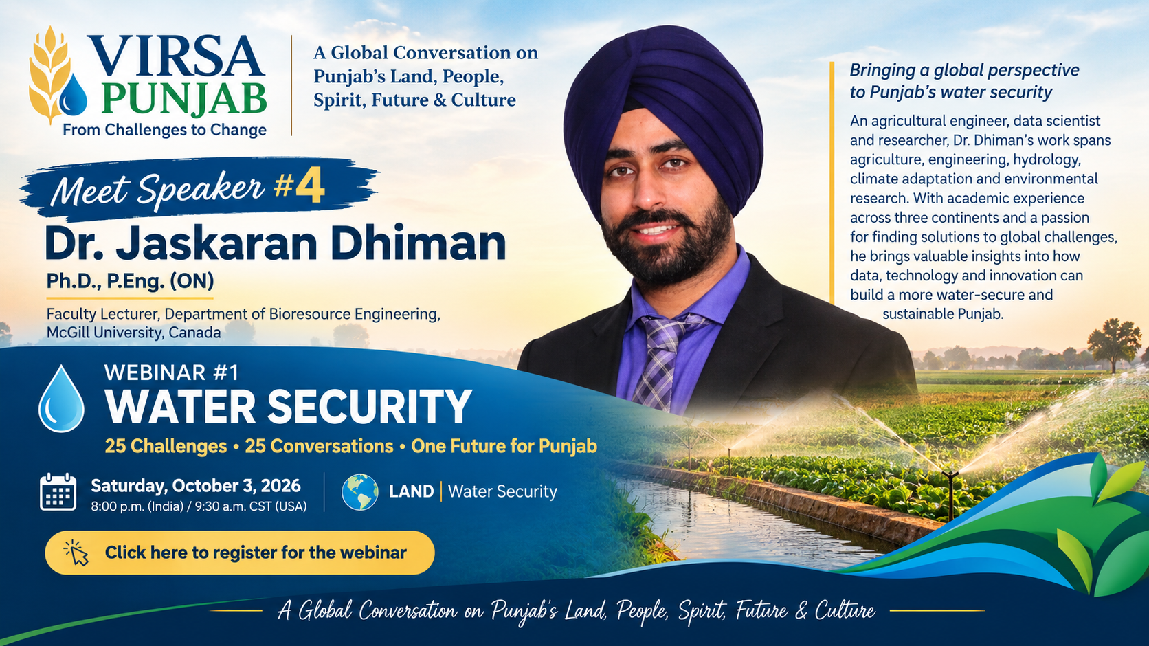 Meet Speaker #4 – Dr. Jaskaran Dhiman