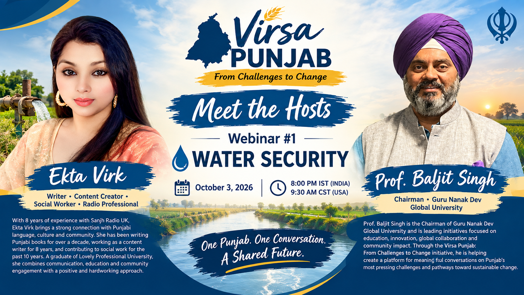 Meet the Hosts — Webinar #1: Water Security